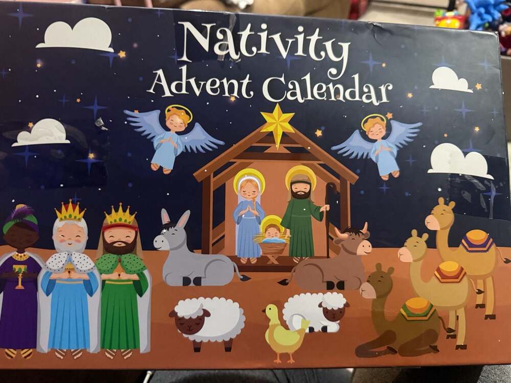 Nativity Advent Calendar for Kids - 25 Piece Religious Christmas Countdown Plays